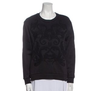SANDRO Printed Crew Neck Sweatshirt